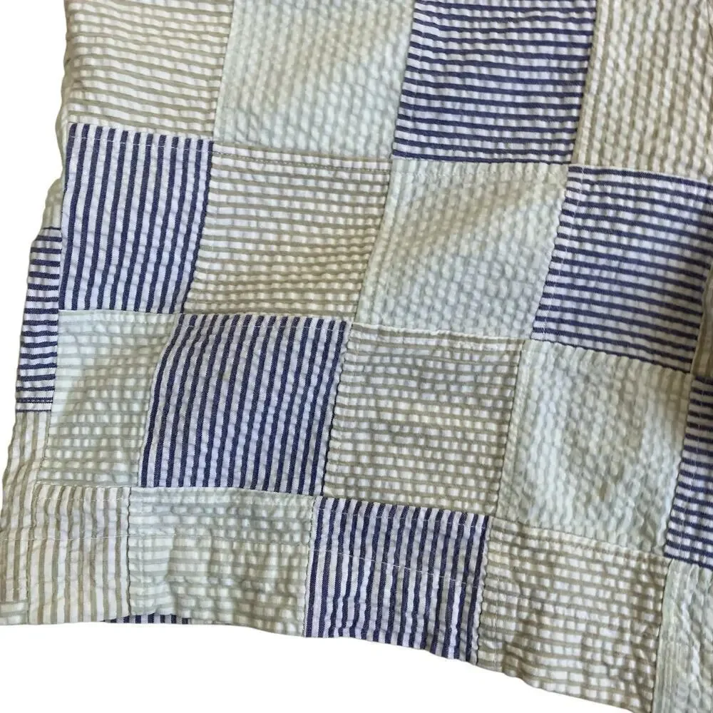 Berle Vintage Seersucker Cotton Madras Plaid Pleated Chino Shorts Preppy Sz 34